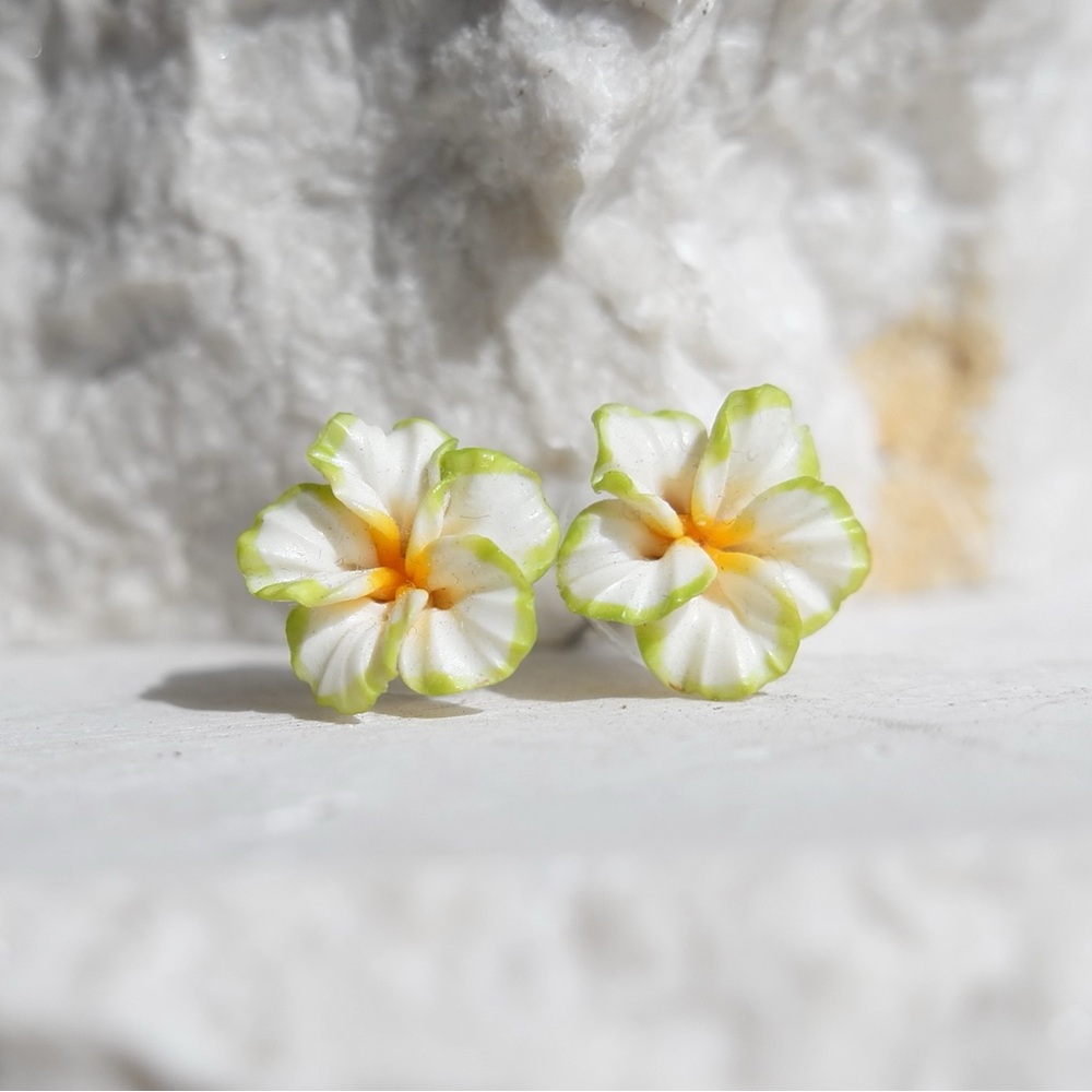 Porcelain Flower Earrings